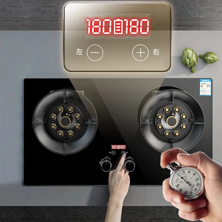 Cooktop Gas Stove 2 Burners Dual Stove 4.8KW Household Embedded LNG/LPG Stove Desktop Dual-Use Hob Gas Panel Gas Kitchen Cooker