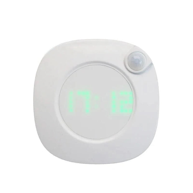 Motion Sensor Night Lights LED USB Rechargeable Lamp with Digital Clock for Bedroom Kitchen Stair Hallway Wardrobe