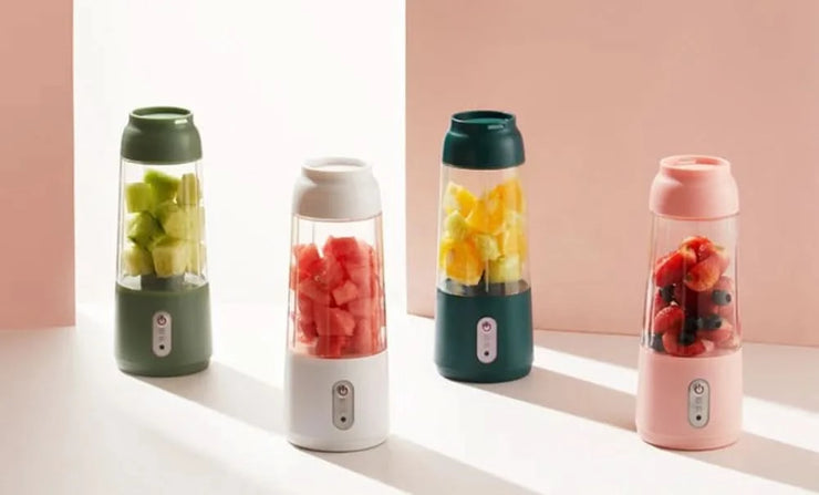 300ML Portable Blender USB Rechargeable,Personal Size Juicer with 2 Blades,Travel Blender Bottle Juicer Cup for Shakes Smoothies