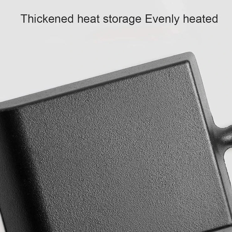 Japanese Cast Iron Pan Frying Tamagoyaki Omelette Black Non Stick Pan Fry Egg Pancake Kitchen Pot Cover Gas Cooker Induction