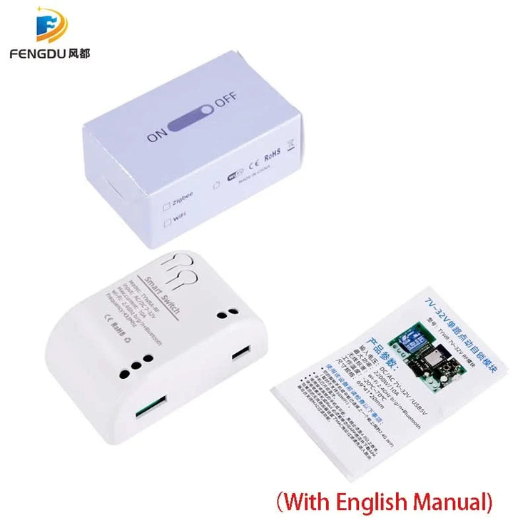 Wifi Smart Switch 1CH 7-32V Mini Wifi Light Controller 433 RF Receiver Gate Garage Opener 10A Smart Life Tuya app 1 Gang Relay