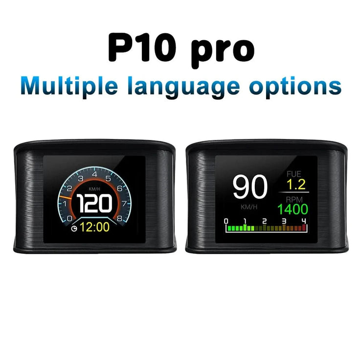P10 Pro for HUD OBD2 Head Up Display HUD On Board Computer Digital Speedometer With Russia Language Auto Electronic Accessories