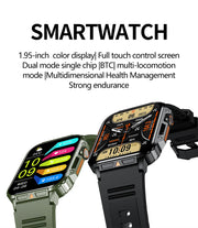 Military Outdoor GPS Sports Smart Watch Men 1.95 inch Heart Rate Blood Oxygen Bluetooth Call SmartWatches Men's For Android IOS