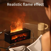 Air Humidifier Essential Oils Aroma Diffuser Creative Flame Humidifier Home Ultrasonic Cool Mist Realistic Fireplace Night Light