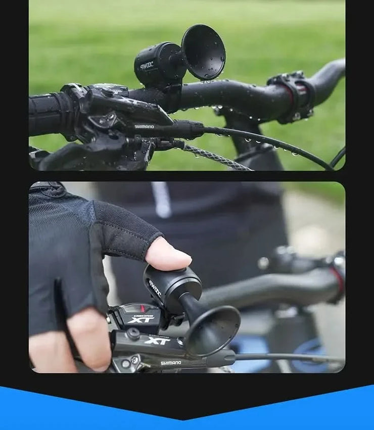 TWOOC Bicycle Electronic Horn Loud Warning Sound CR2032 Battery 120dB IPX4 Waterproof Suitable for Road and Mountain Bike