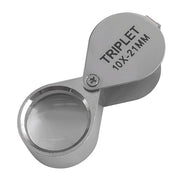 10-30X Pocket Loupe Magnifier Jewelry Magnifying Glass Foldable Diamond Lupa Triplet Jewelers Eye Glass Tool Reading Magnifier