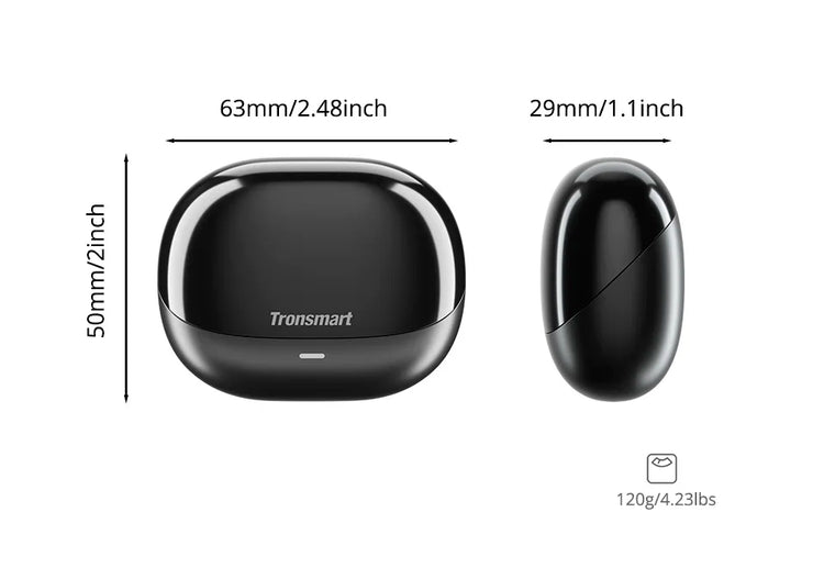 Tronsmart Sounfii R4 Earphones Wireless Earphones with Bluetooth 5.3, Quad-Mic Call Noise Reduction, 28H Playtimes