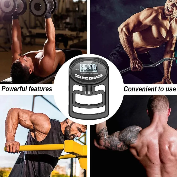 Grip Strength Tester 265Lbs/120Kg Digital Hand Dynamometer Grip Strength Meter USB LCD Screen Hand Grip for Power Training Sport