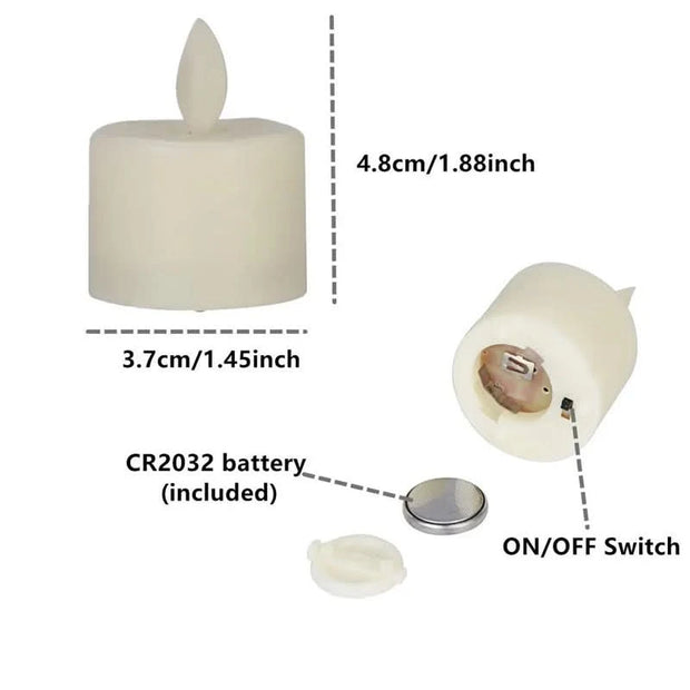 4 or 6 Flameless Moving Wick Candles With Remote Control Realistic Christmas Church Wedding Fake Electronic Candle LED Wedding