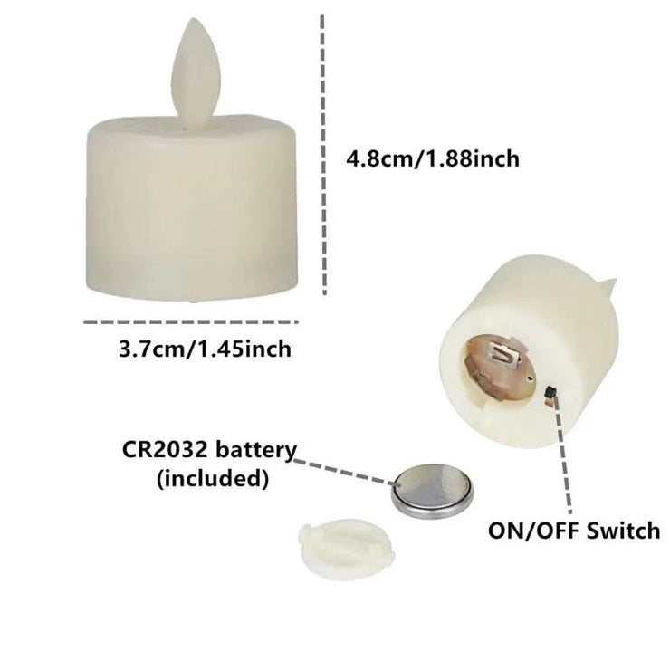 4 or 6 Flameless Moving Wick Candles With Remote Control Realistic Christmas Church Wedding Fake Electronic Candle LED Wedding