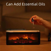 Air Humidifier Essential Oils Aroma Diffuser Creative Flame Humidifier Home Ultrasonic Cool Mist Realistic Fireplace Night Light