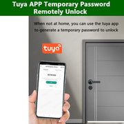 RAYKUBE M3 Tuya BLE Digital Fingerprint Door Lock Electronic Lock with 60/70mm Latch Keys Smartlife/Tuya APP Remote Unlock