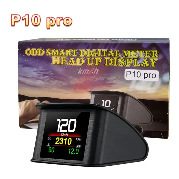 P10 Pro for HUD OBD2 Head Up Display HUD On Board Computer Digital Speedometer With Russia Language Auto Electronic Accessories