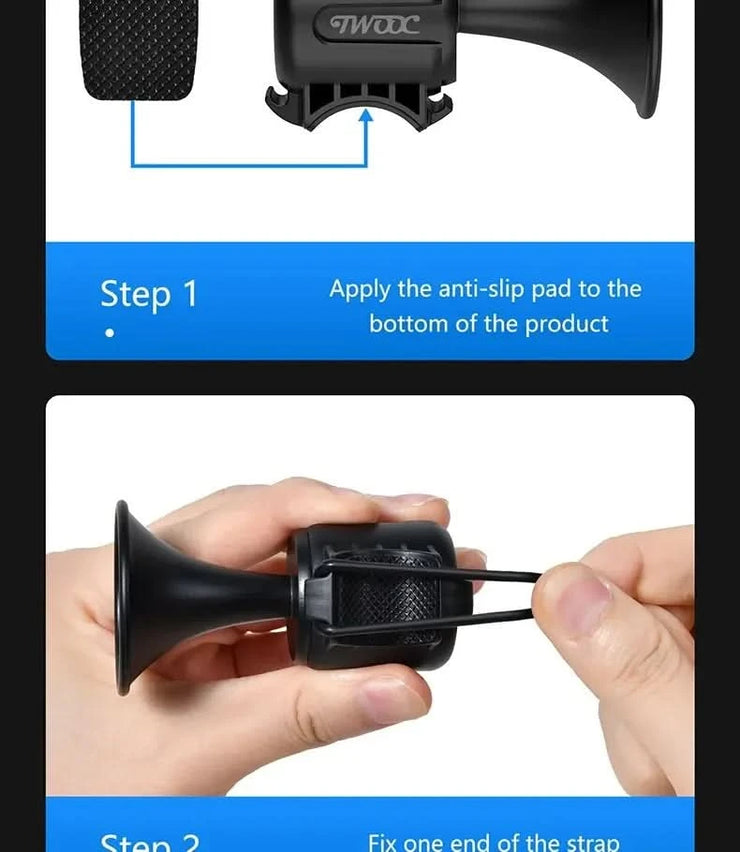 TWOOC Bicycle Electronic Horn Loud Warning Sound CR2032 Battery 120dB IPX4 Waterproof Suitable for Road and Mountain Bike