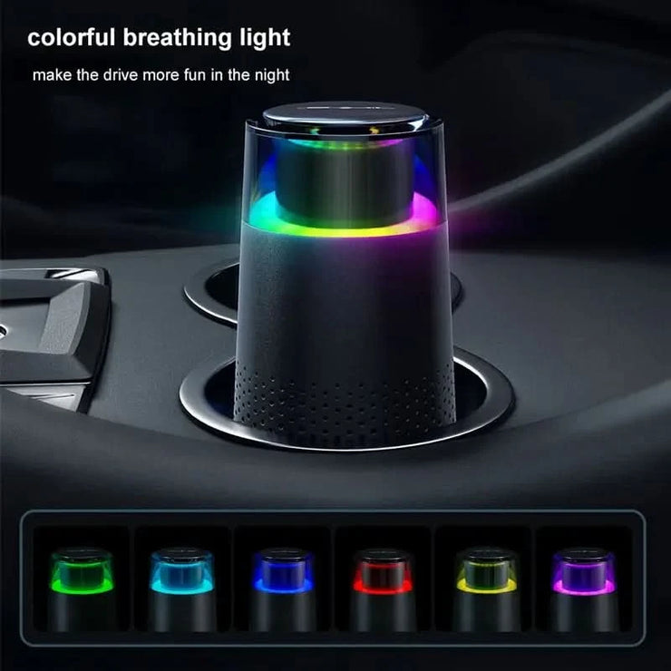 Air Purifier Devices for Car with Usb Colorful Night Light Touch Screen Multi-layer filter Odor Removal Negative Ions Generator