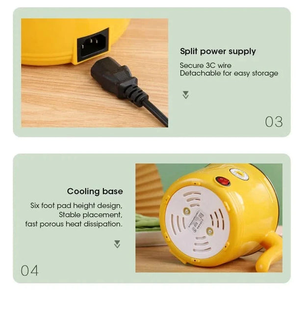 Home Mini Rice Cooker Multi Functional Baby Food Cooking Pot Hot Pot 1-3 Person Electric Cooker Home Kitchen Travel Dormitory