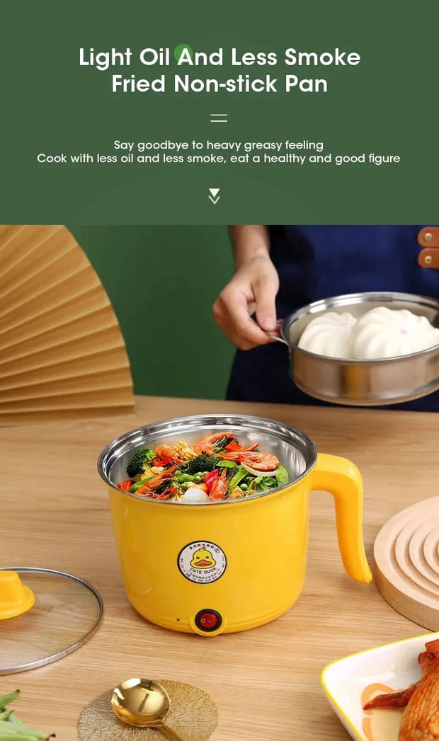 Home Mini Rice Cooker Multi Functional Baby Food Cooking Pot Hot Pot 1-3 Person Electric Cooker Home Kitchen Travel Dormitory