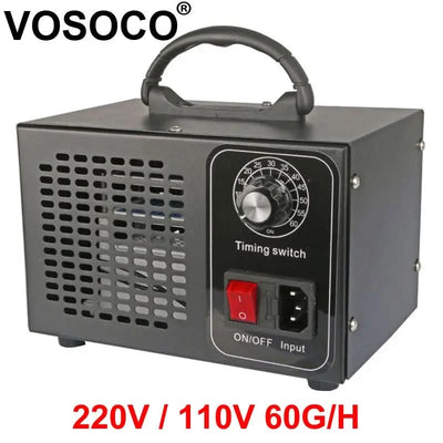 60g/h Ozone generator Timing machine Remove odor Formaldehyde removal air purifier Ozone machine Deodorize air cleaner 220/110V