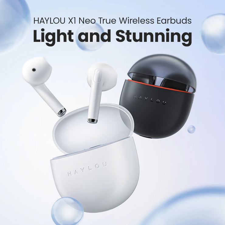 HAYLOU X1 Neo TWS Bluetooth 5.3 Earphones 0.06s Low Latency 20H Battery Life Lightweight Touch Control Wireless Headphone Earbud