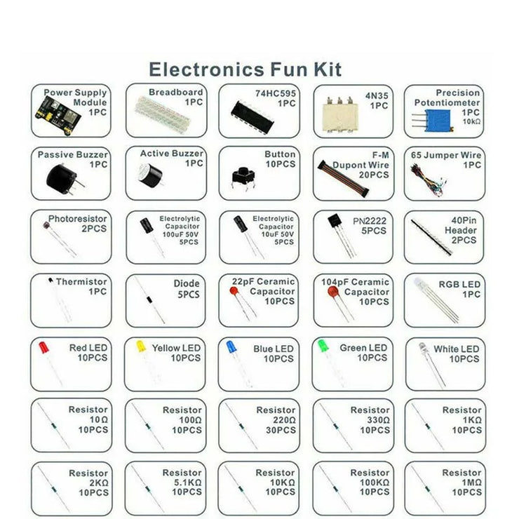 830Pcs/Box DIY Project Starter Kit For Arduino UNO R3 Kit Electronic DIY Kit Electronic Component Set With Tie-points Breadboard