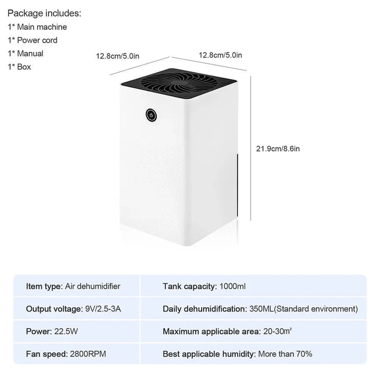 Dehumidifier For Home Air Dehumidifier 110V-220V Mini Bathroom Air Dryer Moisture Absorber Indoor Moisture Proof Home Office