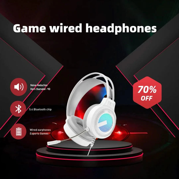 Gaming Headset 7.1 Stereo Virtual Surround Bass Gaming Headset Wired 3.5mm Noise-cancelling Gaming Headset With Microphone