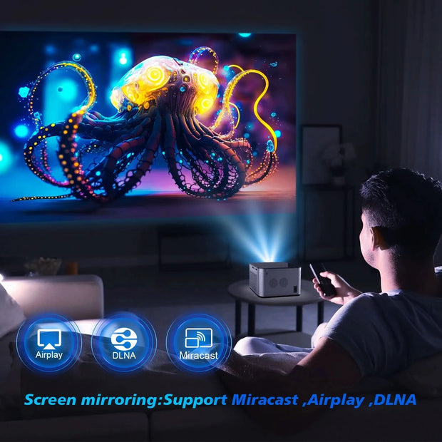 جهاز عرض Magcubic 580ANSI يعمل بنظام Android 11 بدقة 4K و1080P وواي فاي 6 وتحكم صوتي Allwinner H713 وElectronic Focus وBT5.0 وHome Cinema HY350 Pro