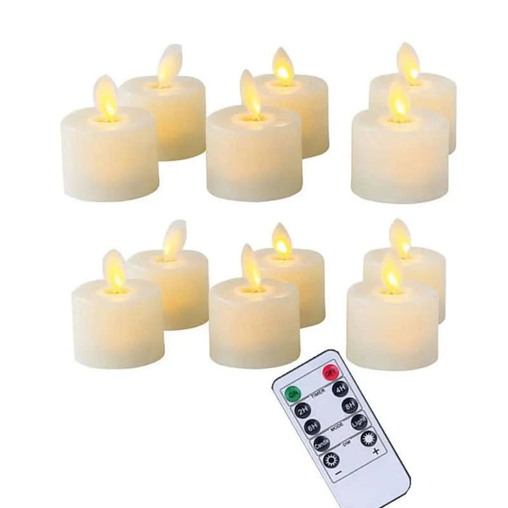 4 or 6 Flameless Moving Wick Candles With Remote Control Realistic Christmas Church Wedding Fake Electronic Candle LED Wedding