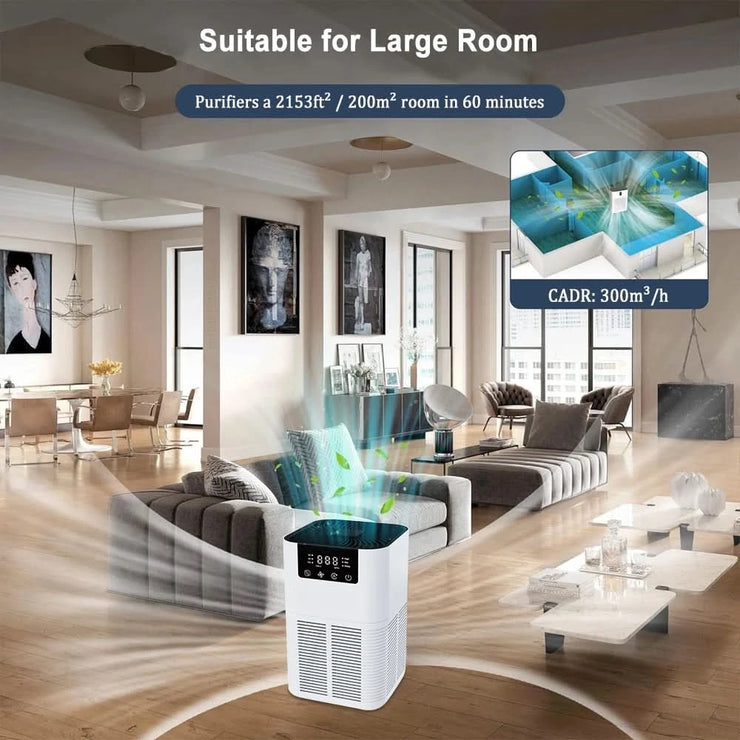 Air Purifier for Home Household Air Purifier Cleaner with Aromatherapy Ions Generator Odor Eliminator HEPA Smoke Air Freshener