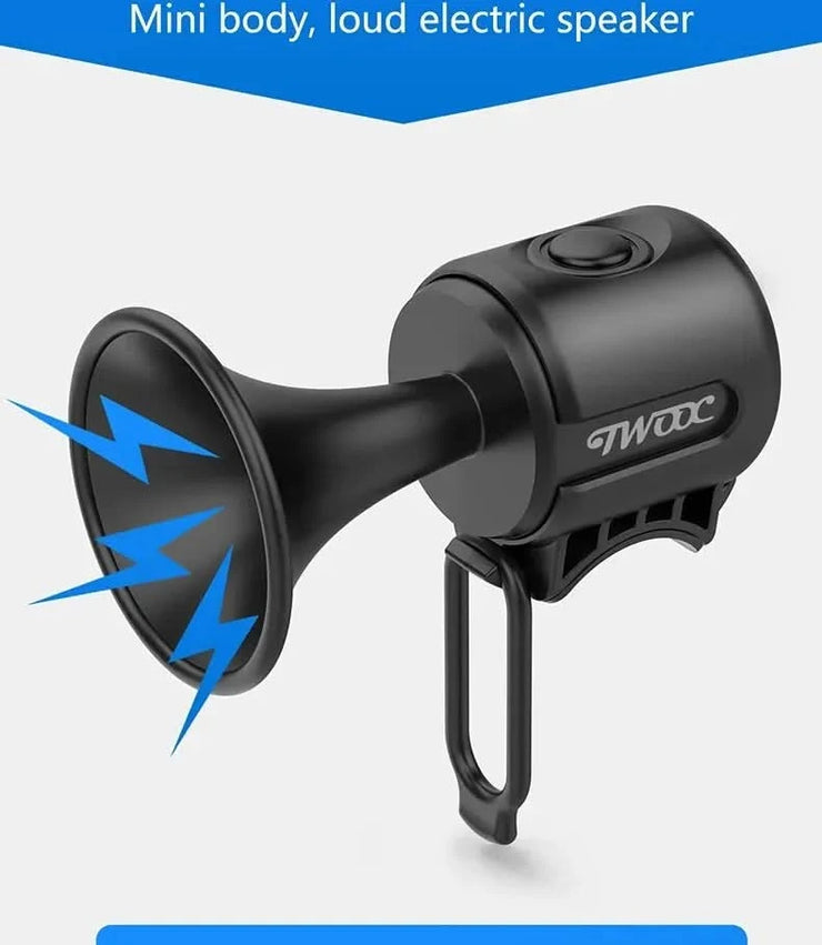 TWOOC Bicycle Electronic Horn Loud Warning Sound CR2032 Battery 120dB IPX4 Waterproof Suitable for Road and Mountain Bike