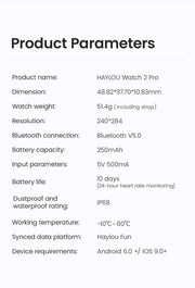 HAYLOU Watch 2 Pro (LS02 Pro) Smart Watch 1.85'' HD Display SpO2 Heart Rate Monitor 100 Workout Modes Smartwatch for Men Women