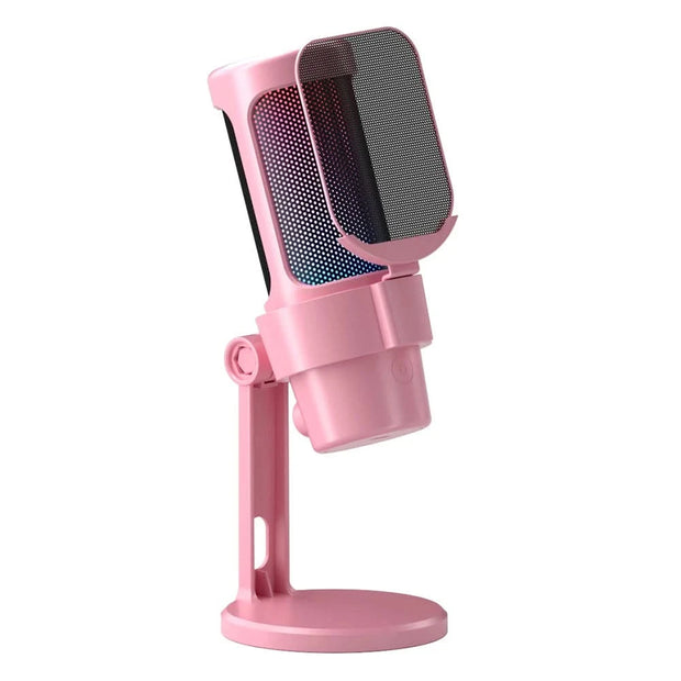 M8 USB Gaming Microphone Computer Mic Kit RGB Lighting with Tripod Cardioid Mode Pick-up One Key to Mute and Gain Knob for Live