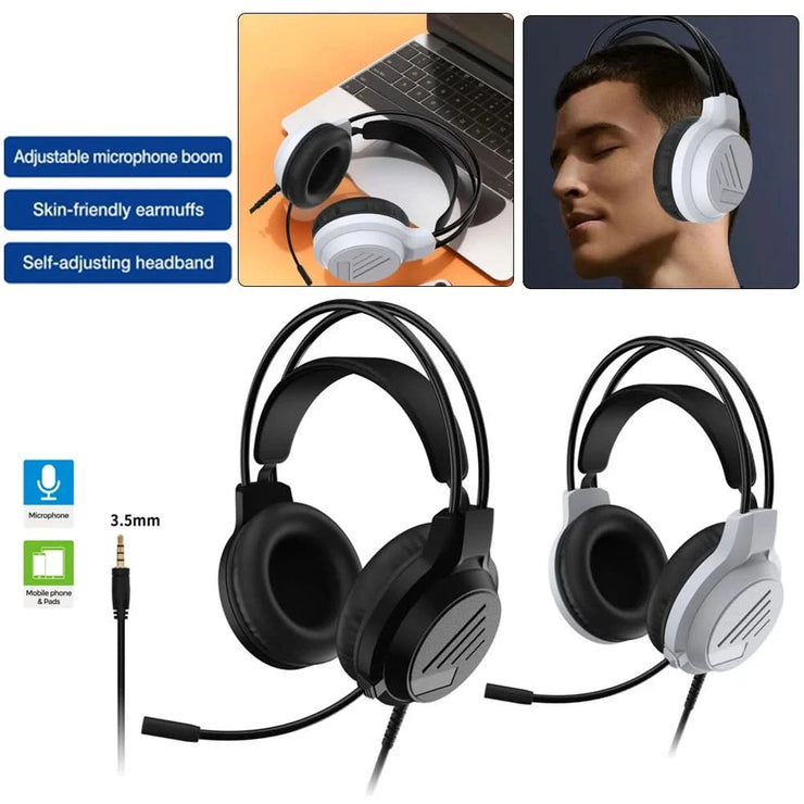 Gaming Headset with Mic Sports Gaming Noise Cancelling Headset Over-ear Headphone for PS5/PS4/Switch/XBOX/PC Wired Headphones