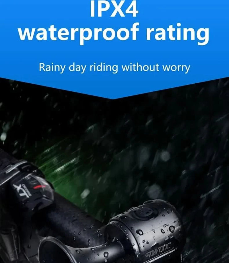 TWOOC Bicycle Electronic Horn Loud Warning Sound CR2032 Battery 120dB IPX4 Waterproof Suitable for Road and Mountain Bike