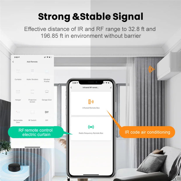 Tuya Smart RF IR Remote Control WiFi Smart Home Infrared Controller for Air Conditioner ALL TV LG TV Support Alexa Google Home