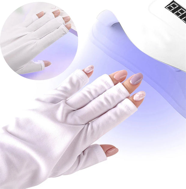 2pcs Anti Nails UV Protection Gloves Led Lamp Radiation Proof Glove Protecter Hands For UV Light Lamp Dryer Manicure Nail Tools