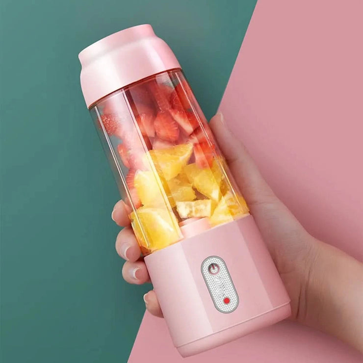 300ML Portable Blender USB Rechargeable,Personal Size Juicer with 2 Blades,Travel Blender Bottle Juicer Cup for Shakes Smoothies
