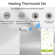 Tuya WiFi Smart Radiator Actuator TRV Programmable Thermostatic Radiator Valve App Remote Temperature Controller Support Alexa