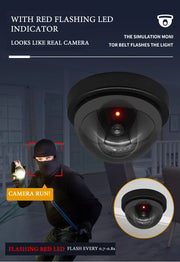 Creative Simulated Wireless Dummy Camera Fake Dome Camera Flashing LED Deter Thief Home Office Surveillance Security System