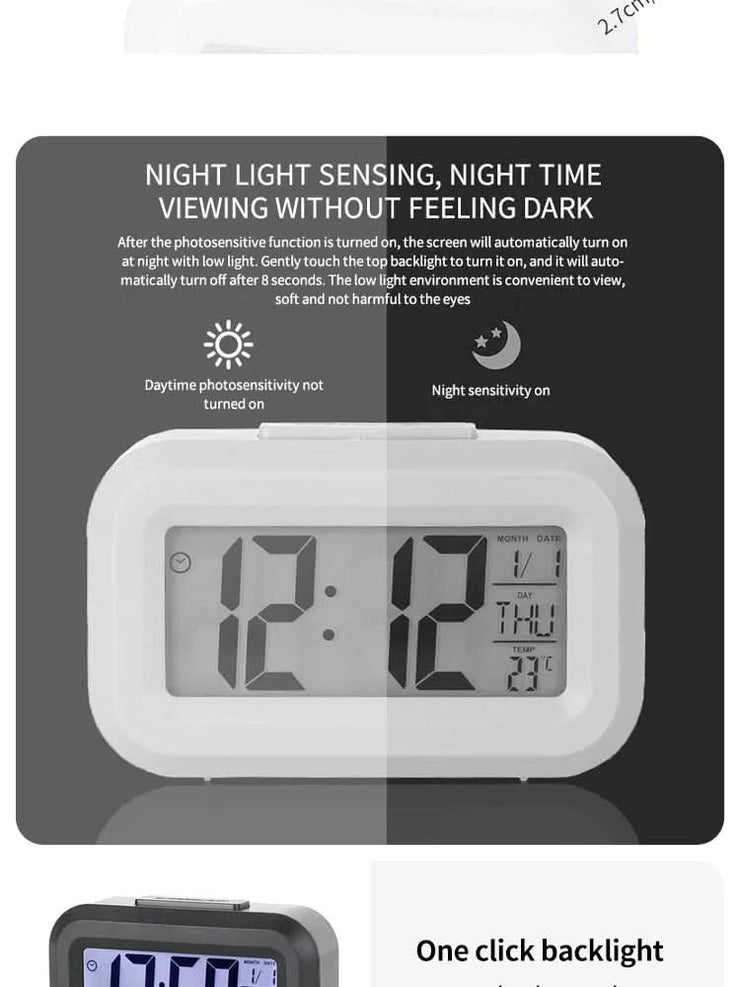 Mini Timer Smart Clock Children Alarm Clock Student Time Manager Desktop Silent Bedside Electronic Small Alarm Clock