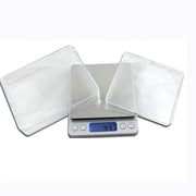 Pocket Case Digital Scale Electronic Weight Scales 3kg 0.1g / 500g 0.01g  Jewelry Scale Food Kitchen Balance Silver With 2 Tray