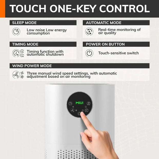 Air Purifier with Humidifier Combo for Home Allergies and Pets Hair, Smokers in Bedroom, H13 True HEPA Filter，2-in-1