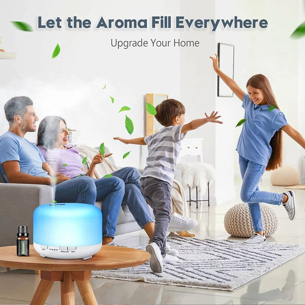 500ML Air Humidifier Essential Oil Diffuser Aroma Diffuser With Colorful Night Lights USB Humidifier Mini-Size Humidifier