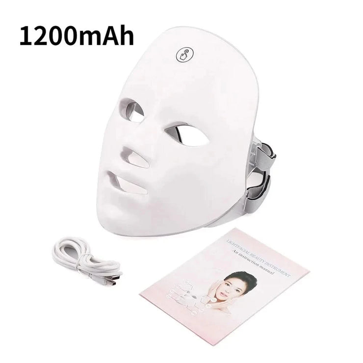 Wireless LED Face Mask Red Light Photon Therapy Anti-Aging Anti Wrinkle Acne Removal 7 Color Facial Mask Skin Care Beauty Device