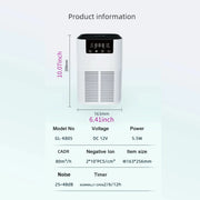 Air Purifier Smoke Odor Negative Ion Generator with Aromatherapy Air Cleaner for Household HEPA Filter Efficient Purifying Air