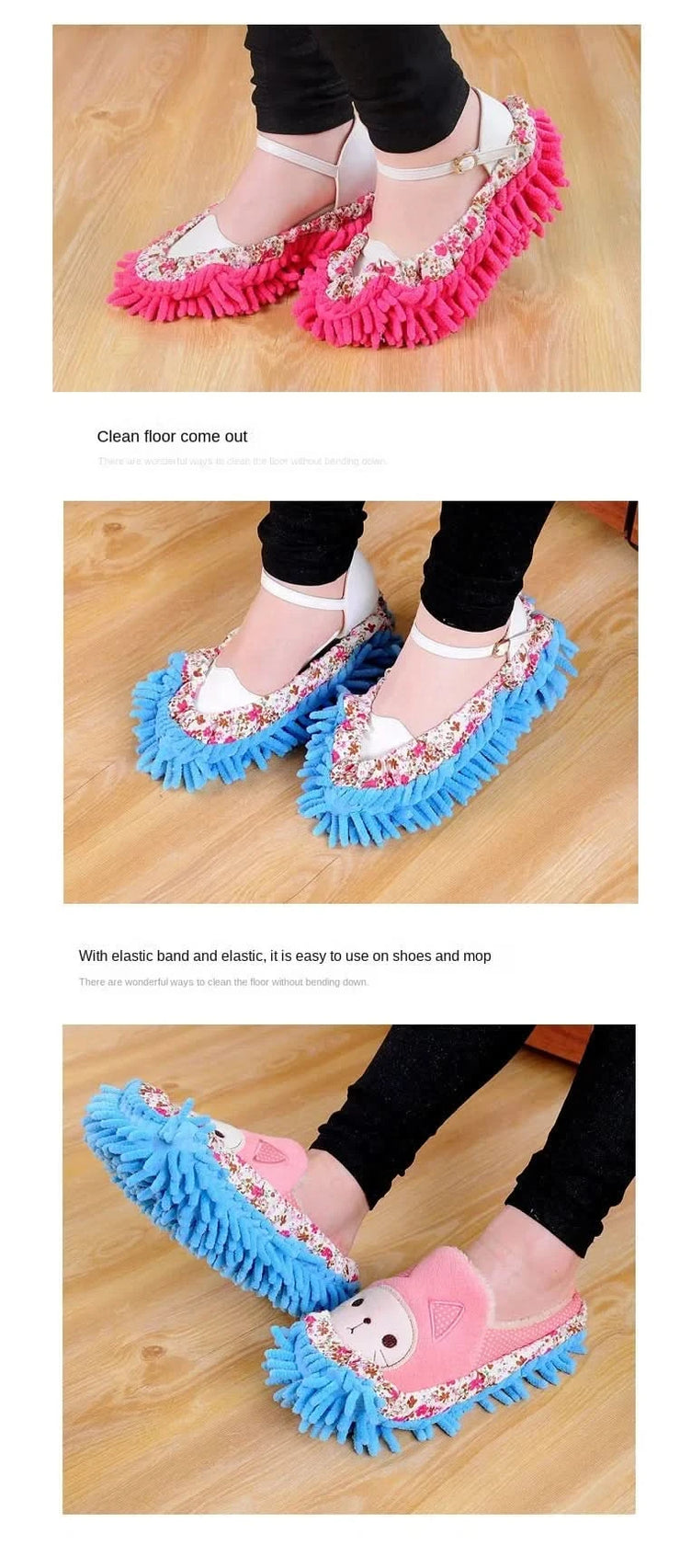 5 Sets Floor Dust Cleaning Slippers Shoes Cleaning Cloth Lazy Mopping Shoes Home Floor Cleaning Microfiber Cloth Cleaning Shoes