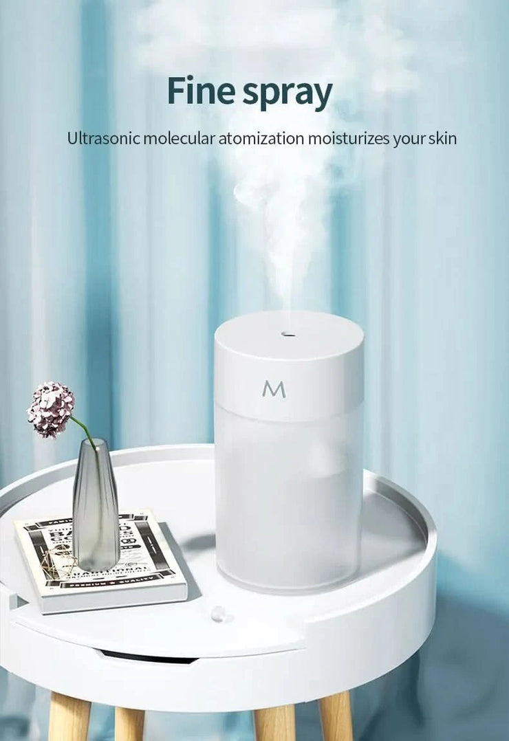 Air Humidifier Ultrasonic Mini Aromatherapy Diffuser Portable Sprayer USB Essential Oil Atomizer LED Lamp for Home Car