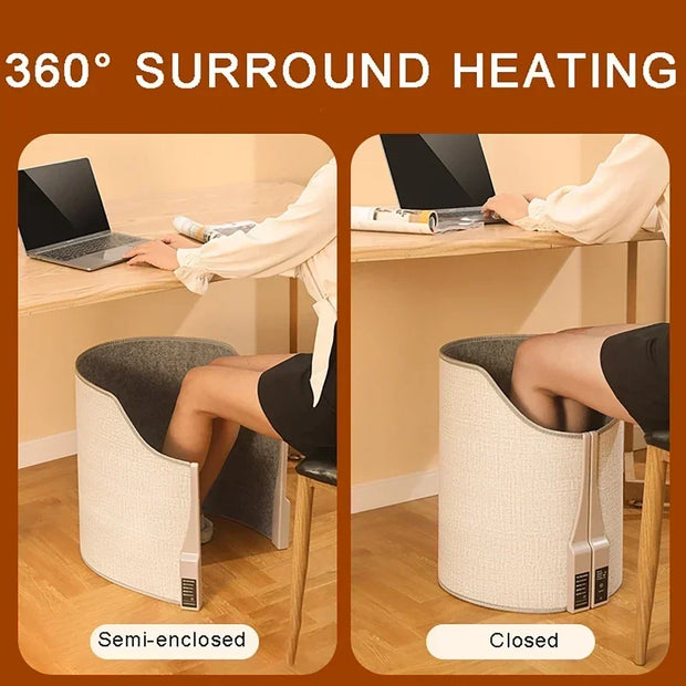 Folding Electric Heater Portable Winter Foot Warmer Leg Warmer Adjustable Thermostat For Home Office Under Desk Winter Cushio