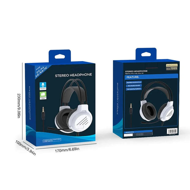 Gaming Headset with Mic Sports Gaming Noise Cancelling Headset Over-ear Headphone for PS5/PS4/Switch/XBOX/PC Wired Headphones