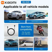 Xiaomi Car Speedometer HUD Head Up Display Digital Speed Meter Windshield Projector Vehicles Truck Auto Electronics Accessories